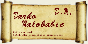 Darko Malobabić vizit kartica